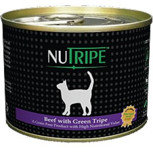 Nutripe Cat Beef with Green Tripe 185g 1 carton (24 cans)